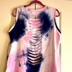 White Birch Tank Top Open Back Size XL